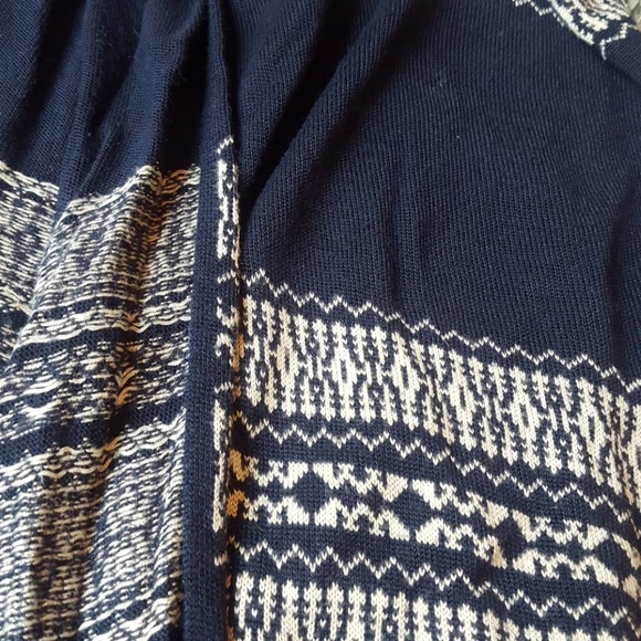 Blue and tan open shawl cardigan - Picture 4 of 5